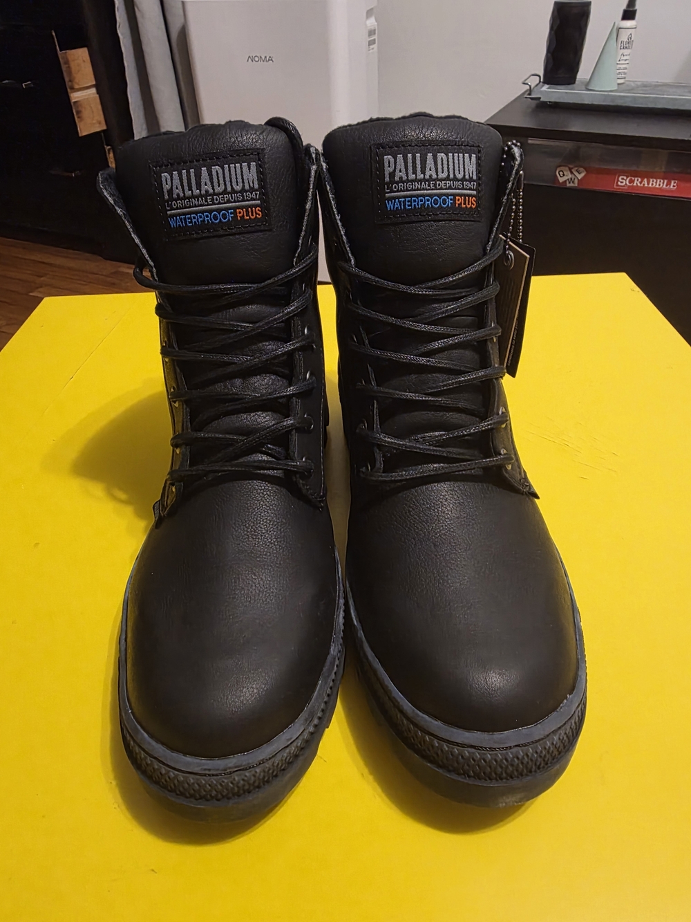 Palladium Men's Waterproof Black Lace-Up Boots